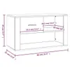 The Living Store Schuhschrank Betongrau 80x35x45 cm Produktbild-Vorschau 9