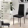 Lot de chaises avec surpiqûre - noir, Lot de 6 Voir les images du produit 2