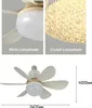A collage of product images showing different lampshade options and dimensions for a ceiling fan light. Náhľad obrázku produktu