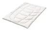 A white duvet or comforter is shown lying flat on a white background. Produktbild-Vorschau