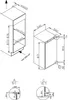 Technical drawing and measurements for an appliance installation. Produktbild-Vorschau