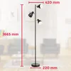 LED dizajnová stojacia lampa kovový stropný reflektor Náhľad obrázku produktu 4