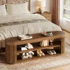Banc d'entrée en bois - Banc avec étagère à chaussures à Voir les images du produit 3