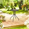 Relaxdays Gartentisch, H x D: 73 x 60 cm, Rattanoptik, Produktbild-Vorschau 2