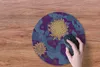 MuchoWow® Mauspad Mousepad Florales Motiv in Lila und Gold Produktbild-Vorschau 3
