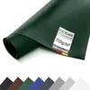 A rolled-up piece of dark green PVC tarpaulin is shown diagonally against a white background. A label is attached to the tarpaulin. Voir les images du produit
