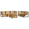 The Living Store 6-tlg. Garten-Sofagarnitur mit Kissen Produktbild-Vorschau 4