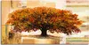 ARTland Leinwandbild Herbstbaum auf abstraktem Hintergrund Produktbild-Vorschau 1