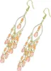 Orecchini Boho da donna con pendente orientale, bianco, Anteprima dell’immagine prodotto 4