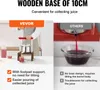 A split image showing a VEVOR fruit press on the left and another brand's press on the right, highlighting features and benefits. Náhľad obrázku produktu