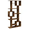 vidaXL Knihovna z kouřového dubu 92x29x188 cm Materiál na Náhled obrázku produktu 1