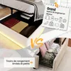 MODFU Lit coffre 90x200 cm - LED et Port de Charge USB Voir les images du produit 5