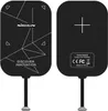 A collage of two images showing the front and back of a black wireless charger. Náhľad obrázku produktu