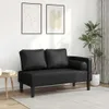 vidaXL Chaise longue avec coussin Noir Similicuir Voir les images du produit 2
