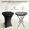 IvoQ Lot de 2 Mange-debout Noir – Inclus 2 Housses Voir les images du produit 4