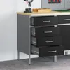 vidaXL Pracovní stůl se zásuvkami černošedý 50 x 55 x 85 cm Náhled obrázku produktu 2