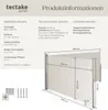 tectake® Doppel-Seitenmarkise aus Aluminium 200 x 600 cm Produktbild-Vorschau 5