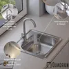 QUADRON Spülbecken 1-Becken Spüle | Größe: 48 x 48 x 16 cm Produktbild-Vorschau 4
