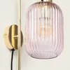 Wandleuchte aus Metall und Glas Belino Rosa Produktbild-Vorschau 4