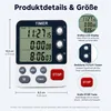 Digitaler Dual-Küchen-Timer, 3-Kanal Digitalwecker mit Produktbild-Vorschau 7