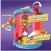 A toy playset with action figures, featuring a launch mechanism and character names. Náhled obrázku produktu