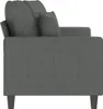 vidaXL 2-Sitzer-Sofa Dunkelgrau 140 cm Stoff Produktbild-Vorschau 4