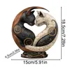 Yin-Yang-Katzenstatue, Skulptur, Schwarz, Kunst, Produktbild-Vorschau 4