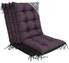 Gartenstuhl Hochlehner Auflagen Set 4x 50x120 cm Bordeaux Produktbild-Vorschau 1
