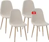 Esszimmerstühle 4er Set FANO beige- Komfortabler Produktbild-Vorschau 1