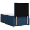 Design Boxspringbett mit Matratze Blau 120x200 cm Stoff, Produktbild-Vorschau 8