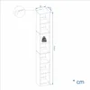 KOMTO Bücherregal Weiß – Schmales Regal 20 cm Breit mit 3 Produktbild-Vorschau 3