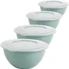 4er Set Kunststoff Salatschüssel Rührschüssel Pastellgrün Produktbild-Vorschau 1
