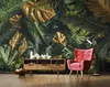 Fototapete Monstera Blätter Grün Gold Natur Pflanzen Produktbild-Vorschau 2