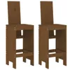 Barhocker 2 Stk. Honigbraun 40x42x120 cm Massivholz Kiefer Produktbild-Vorschau 1