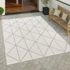 Outdoor Teppich wetterfest Boho Skandi Motiv Rauten robust Produktbild-Vorschau 1