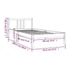 vidaXL Massivholzbett Honigbraun 90x200 cm - Bettrahmen - Produktbild-Vorschau 10