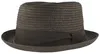 Pork Pie Bortenhut aus 100% Papierstroh mit breitem Ripsband von Hut-Breiter in schwarz Produktbild-Vorschau