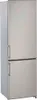 A stainless steel refrigerator with a freezer compartment below, shown from a slight angle against a white background. Produktbild-Vorschau