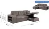 Ecksofa reversibel mit Schlaffunktion "Axel" - 3-Sitzer - Produktbild-Vorschau 4