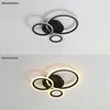 Plafonnier Led Noir Moderne Lampe de Couloir Dimmable Voir les images du produit 3