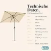 Sonnenschirm mit Kurbel inklusive Kühltasche & Tragetasche Produktbild-Vorschau 12