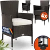 CASARIA® Gartenstühle 4er Set Polyrattan Stapelbar mit Produktbild-Vorschau 1