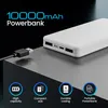 Extralink 10000 mAh Blanc Powerbank, USB-C, 2× USB, Compact Voir les images du produit 4