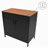 Komoda loft z drzwiczkami czarna 80 cm szafka industrialna Podgląd zdjęcia produktu 5