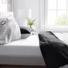 Mikrofaser Bettwäscheset 4teilig 135x200 cm Weiß Anthrazit Produktbild-Vorschau 3