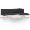 vidaXL 5-tlg. Garten-Lounge-Set mit Kissen Kiefer Produktbild-Vorschau 1