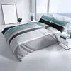 Baumwolle Bettwäsche Set 135x200 cm 80x80 cm Grau Petrol Produktbild-Vorschau 2