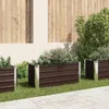 vidaXL Lit surélevé de jardin brun 100 x 40 x 45 cm Acier Voir les images du produit 2