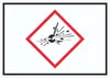 Schild Instabile explosive Stoffe Symbol Explosion A5 Produktbild-Vorschau 1