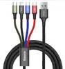 4-v-1 USB kábel pre iPhone Lightning 2 x USB-C microUSB Náhľad obrázku produktu 1